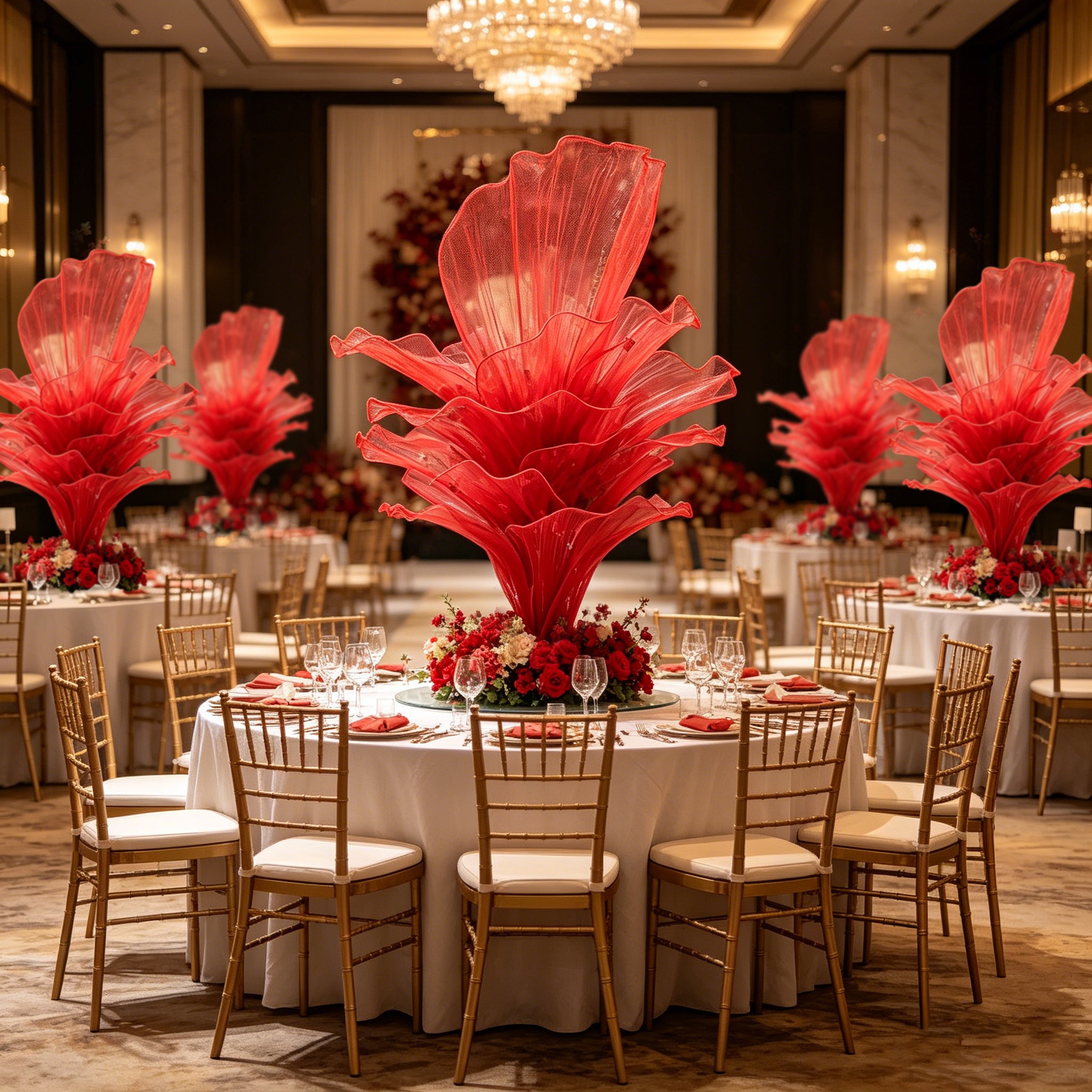 Flowerva Aesthetic Wedding Art Ceremony Red Vintage