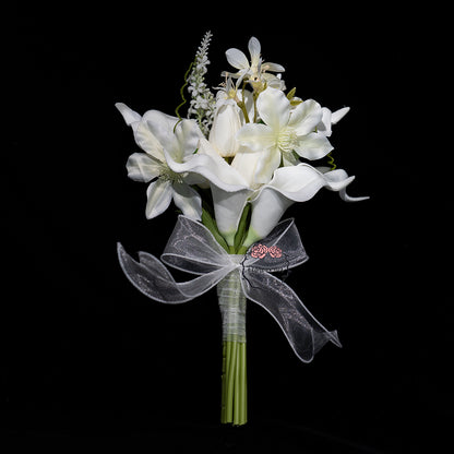 Flowerva White Tulip Hand Bouquet