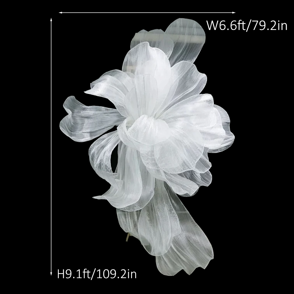 Flowerva Cloud Veil Oversized Statement  Bloom