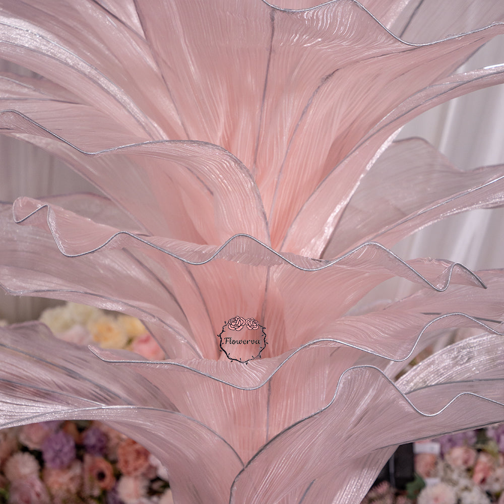 Flowerva Light Pink Table Flower Wedding Decoration (With Base)