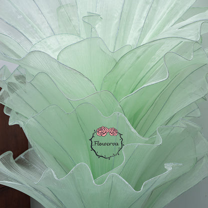 Flowerva Light Green Table Flower Wedding Decoration (With Base)