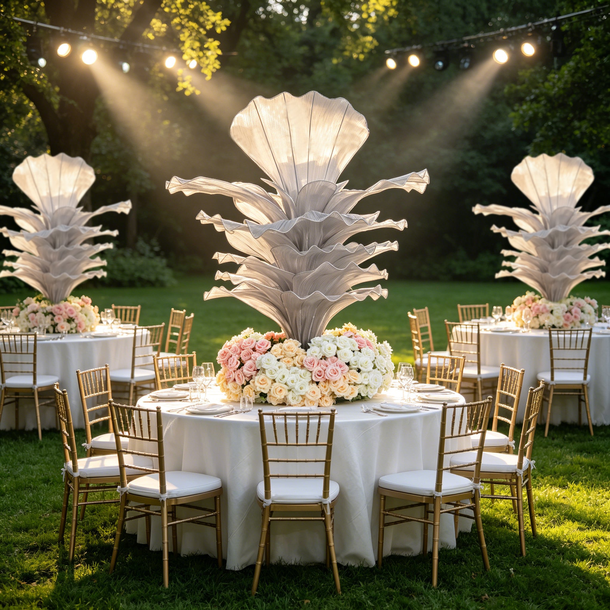 Flowerva Height Fabric Table Flower Wedding Decor(Without Flowers)