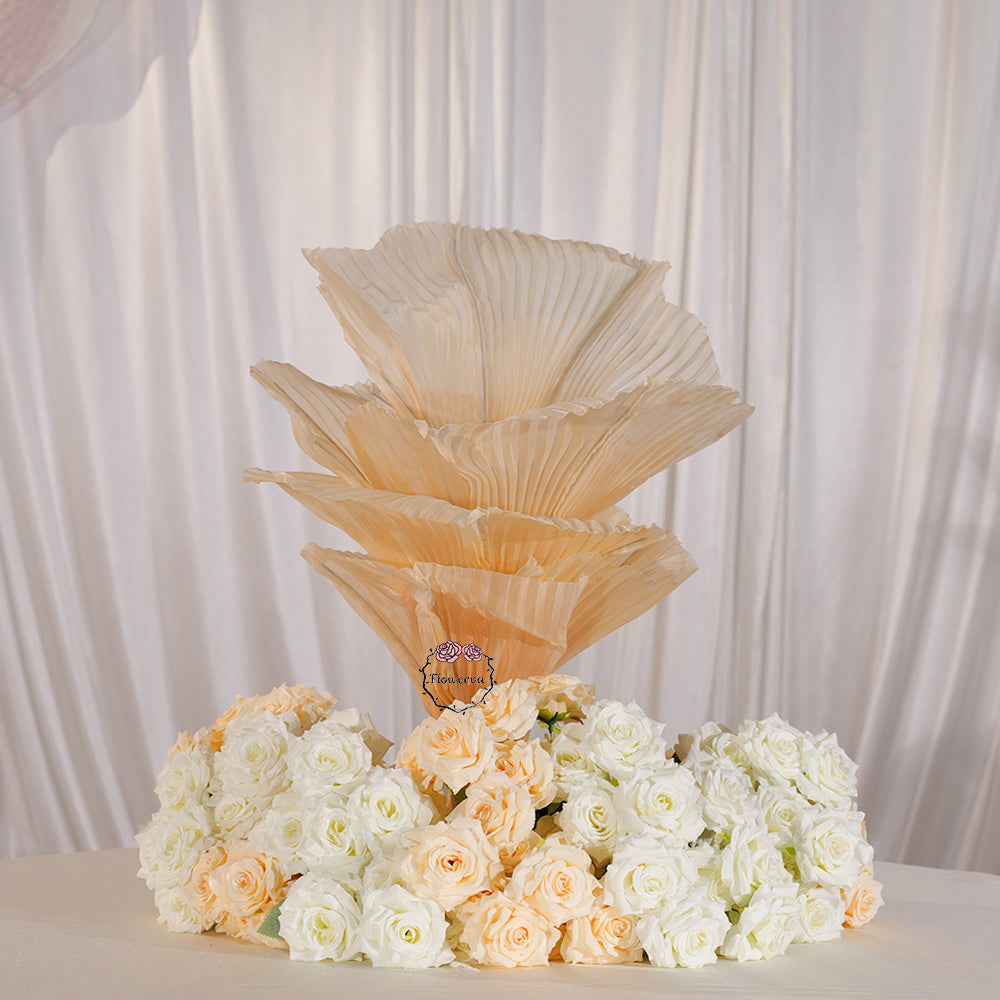 Flowerva Champagne Table Flower Wedding Table Centerpiece