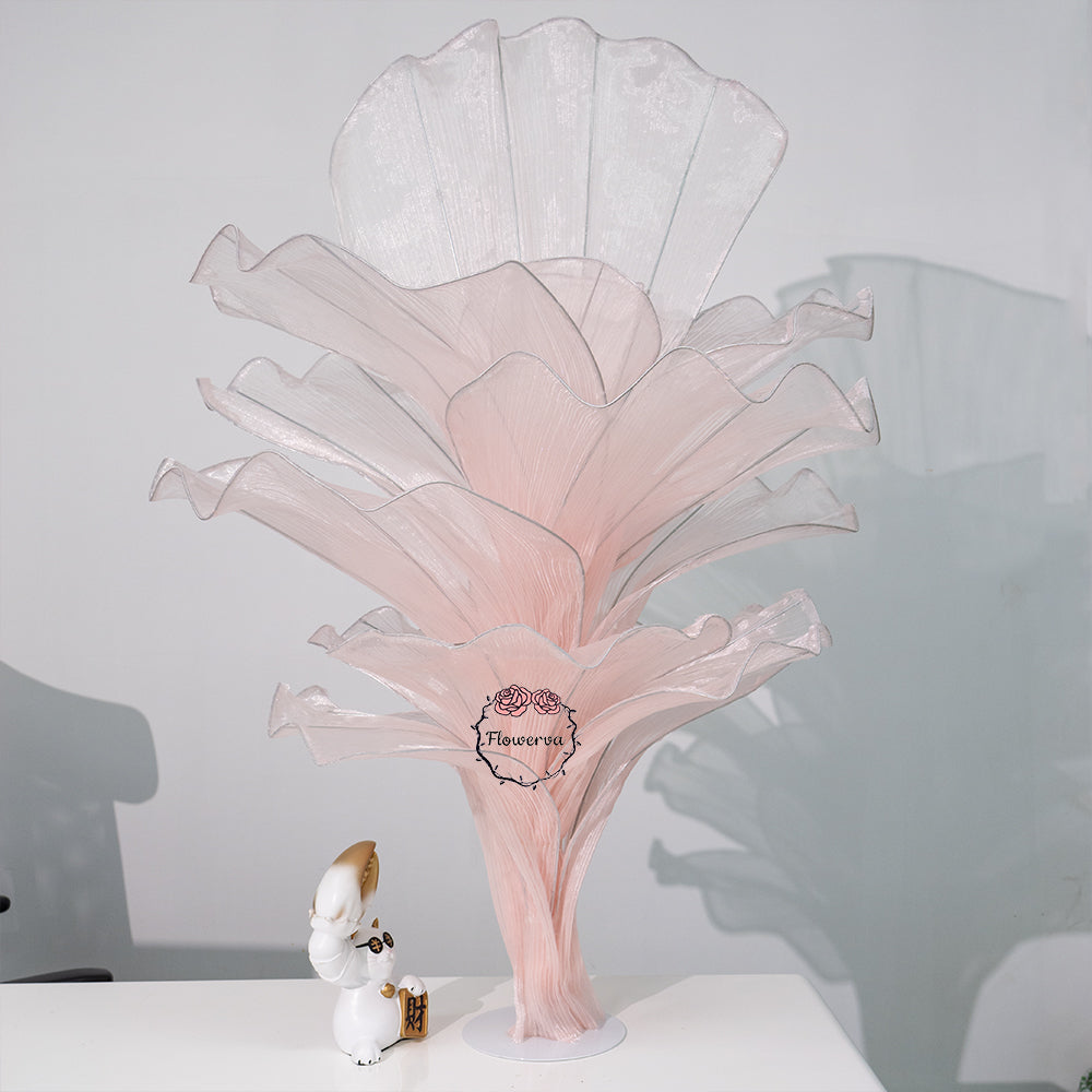 Flowerva Light Pink Table Flower Wedding Decoration (With Base)