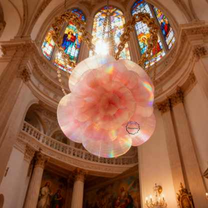 Flowerva Blush Giant Fabric Rose – 3D Wedding Event Floral Decor