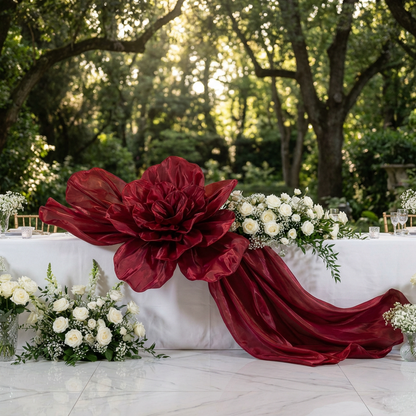 Flowerva Grand Scarlet Ruby Cascade Fabric Decor