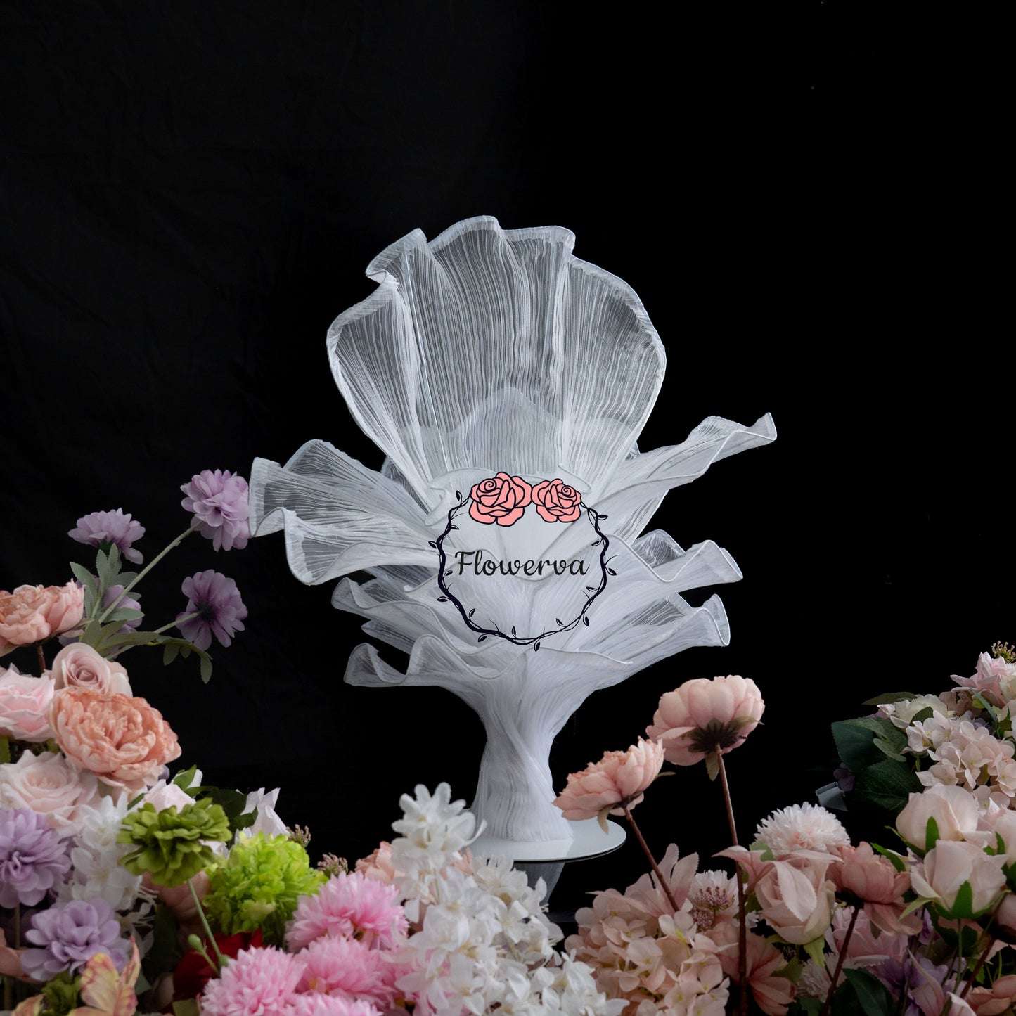 Flowerva Pure White Artistic Wedding Table Decorations