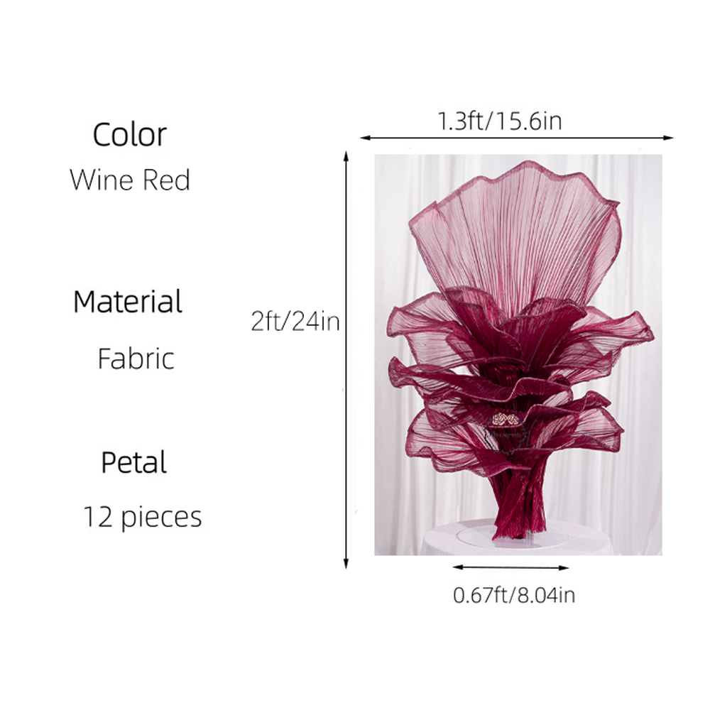 Flowerva Height Fabric Table Flower Wedding Decor(Without Flowers)