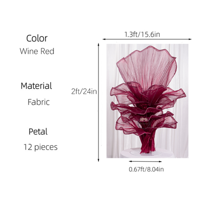 Flowerva Height Fabric Table Flower Wedding Decor(Without Flowers)