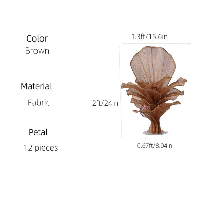 Flowerva Brown Table Flower Wedding Decoration (With Base)