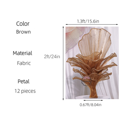 Flowerva Brown Table Flower Wedding Decoration (With Base)