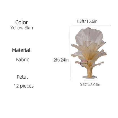 Flowerva Yellow Skin Table Flower Wedding Decoration (With Base)
