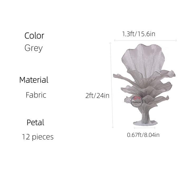 Flowerva''Morning Mist in the Mountains'' gray wedding table flower decoration