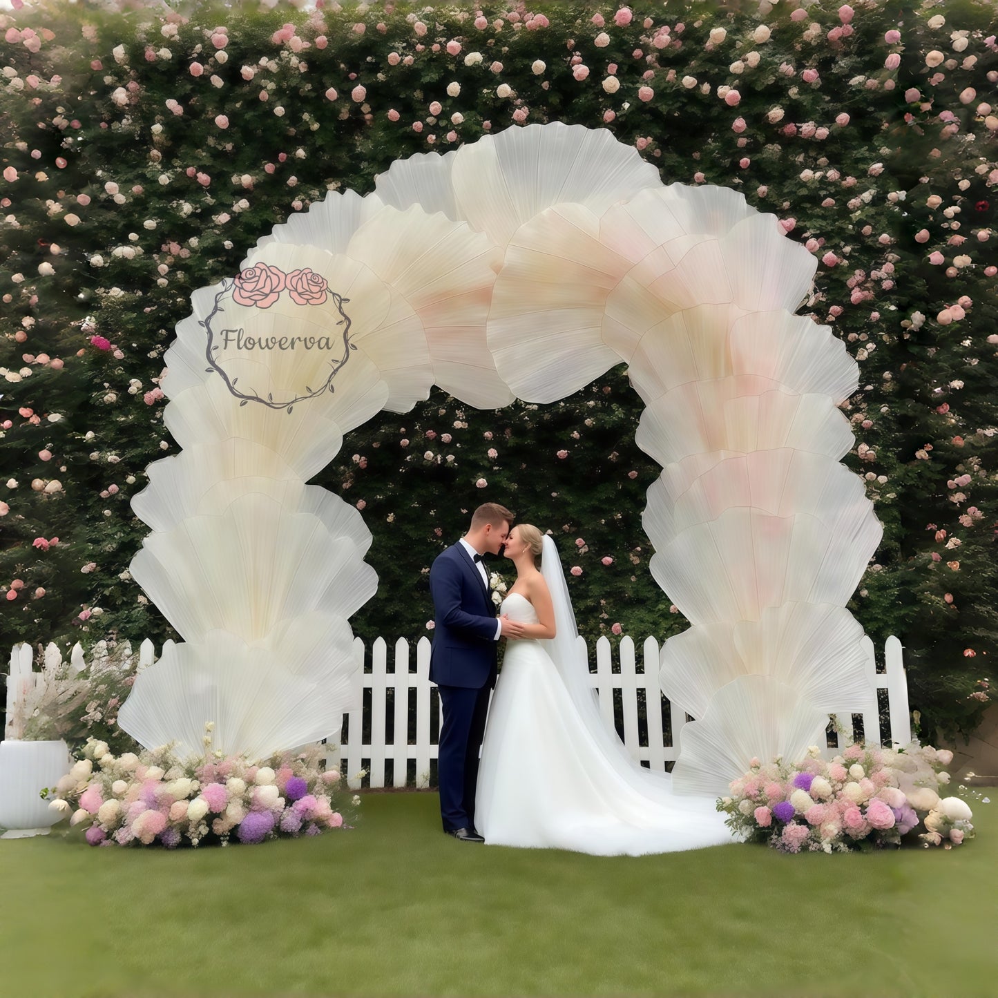 Flowerva Romantic Arc Aesthetic Wedding Arch Art Installation
