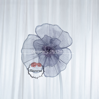 Flowerva Grayish Purple Giant Tulle Flower Centerpiece Wedding Decor