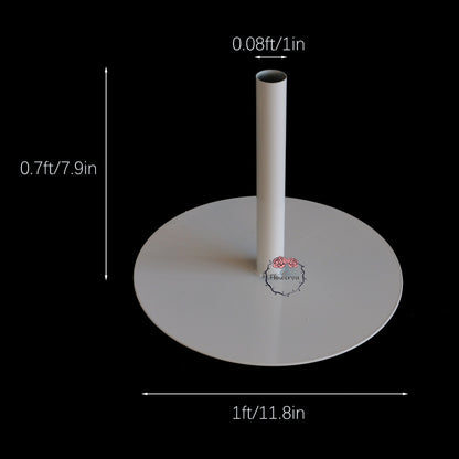 Flowerva Sturdy Matte White Base Stand