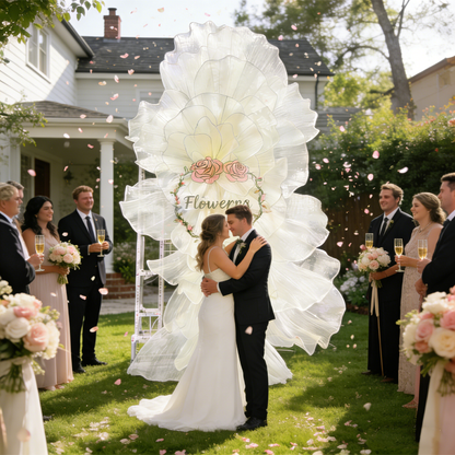 Flowerva Wedding Decoration Fabric Backdrop Decoration