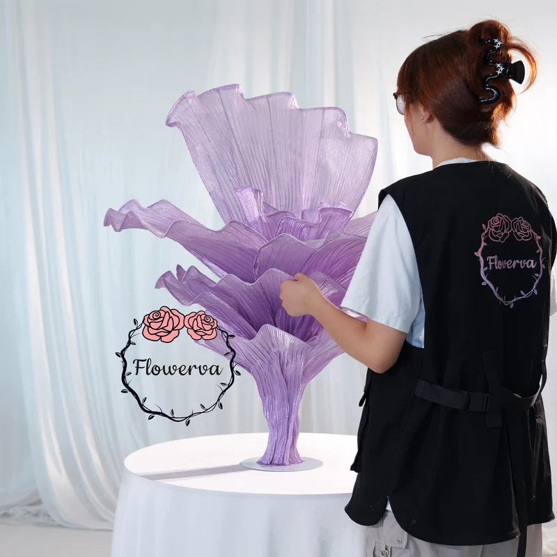 Flowerva Luxury Fabric Floral Centerpieces Handcrafted Wedding & Event Decor