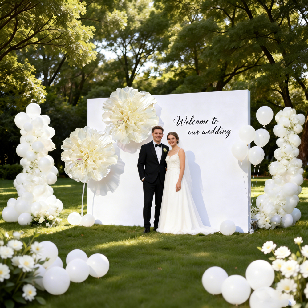 Flowerva Luminous Ruffle Core Fabric Flower