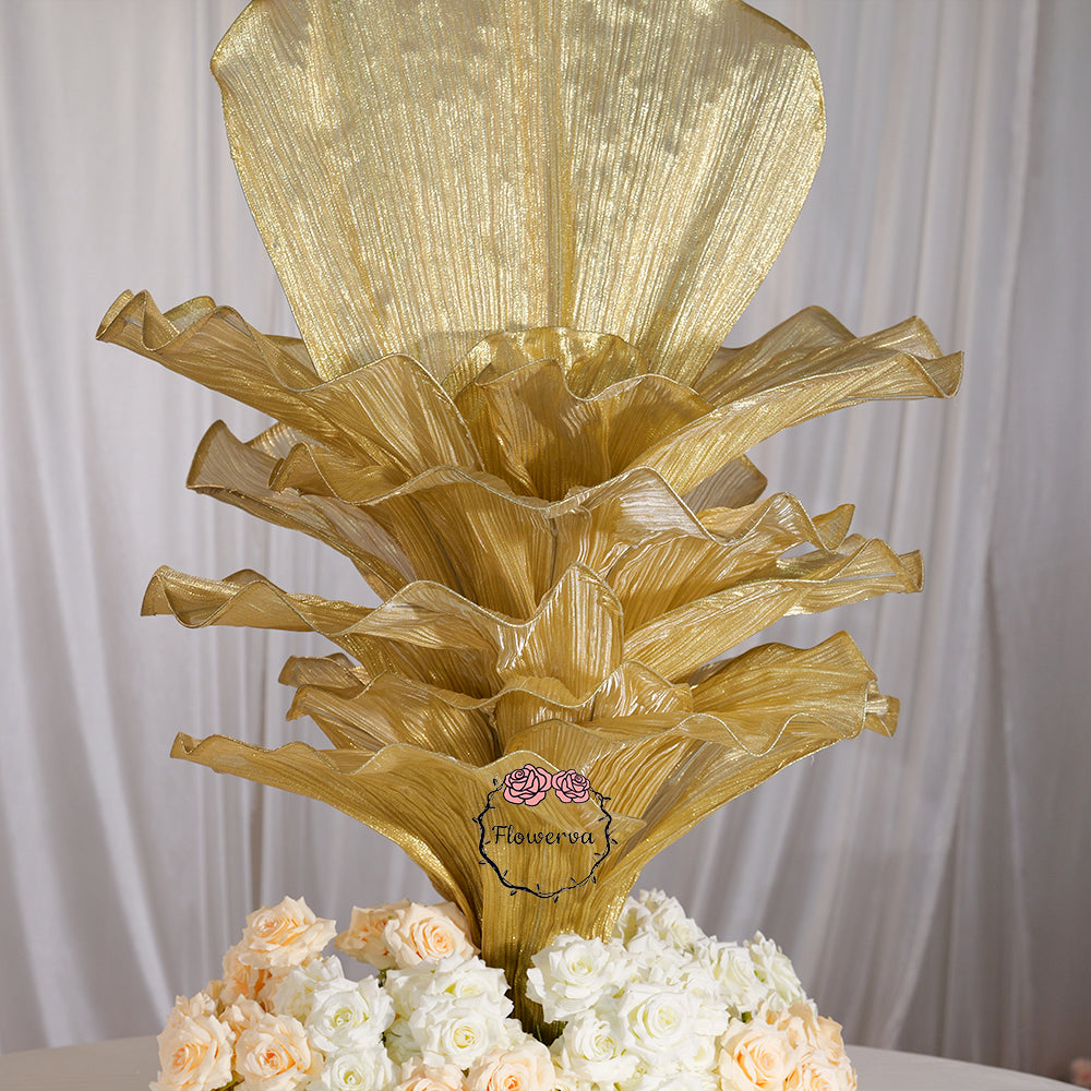 Flowerva Champagne Gold French Vintage Wedding and Home Art Decoration