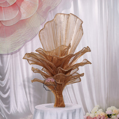 Flowerva Brown Table Flower Wedding Decoration (With Base)