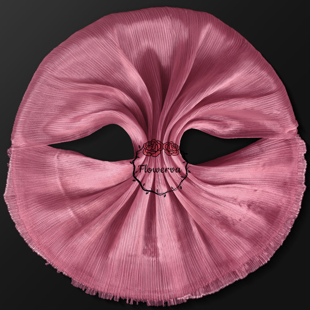 Flowerva Dark Reddish Purple  Glossy Pleated Texture Simple Wedding Decor Fabric Design