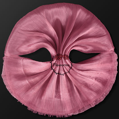 Flowerva Dark Reddish Purple  Glossy Pleated Texture Simple Wedding Decor Fabric Design