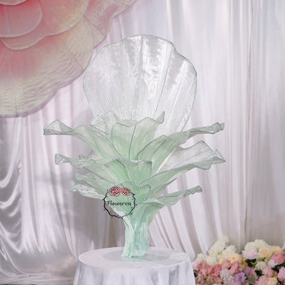 Flowerva Light Green Table Flower Wedding Decoration (With Base)
