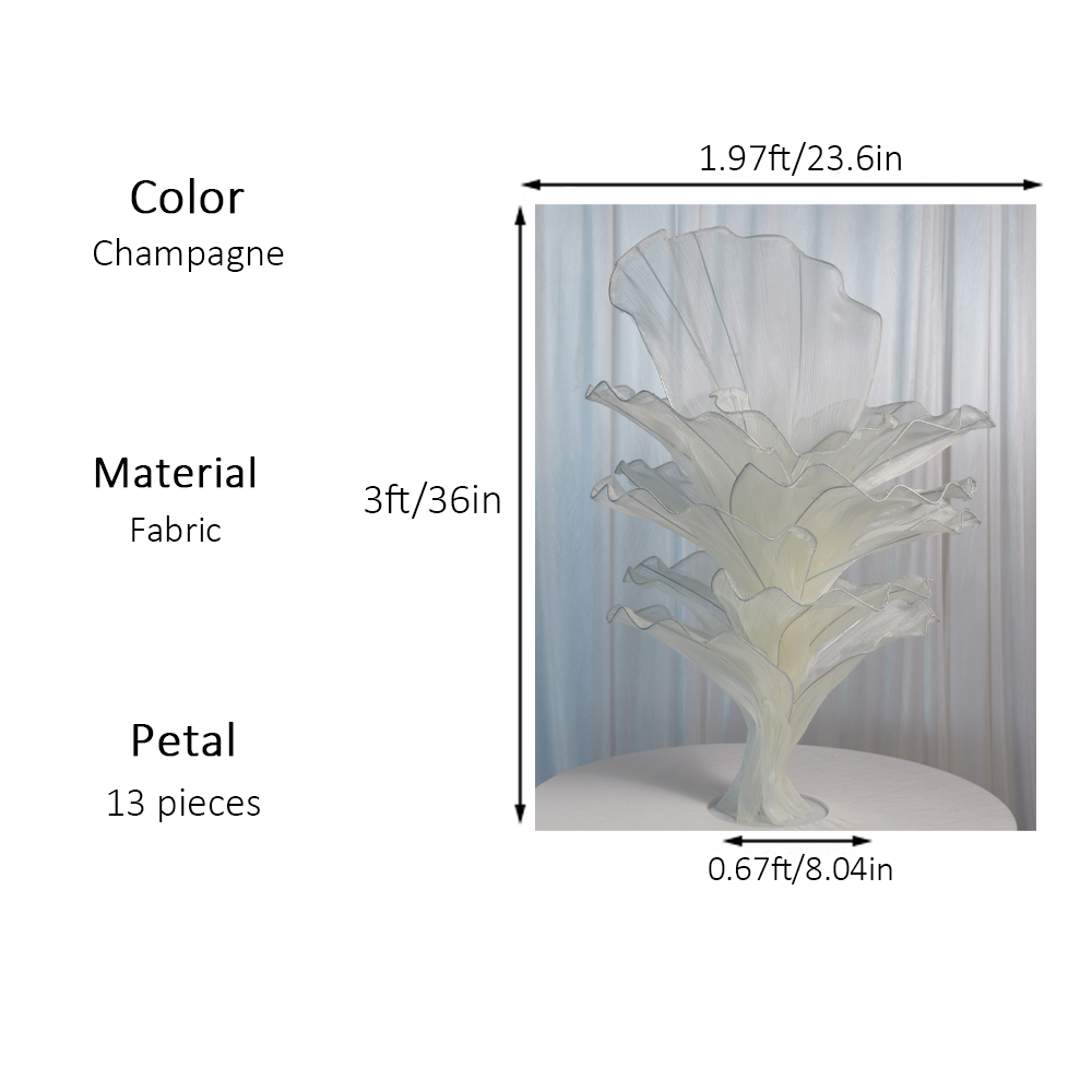Flowerva Height Fabric Table Flower Wedding Decor(Without Flowers)