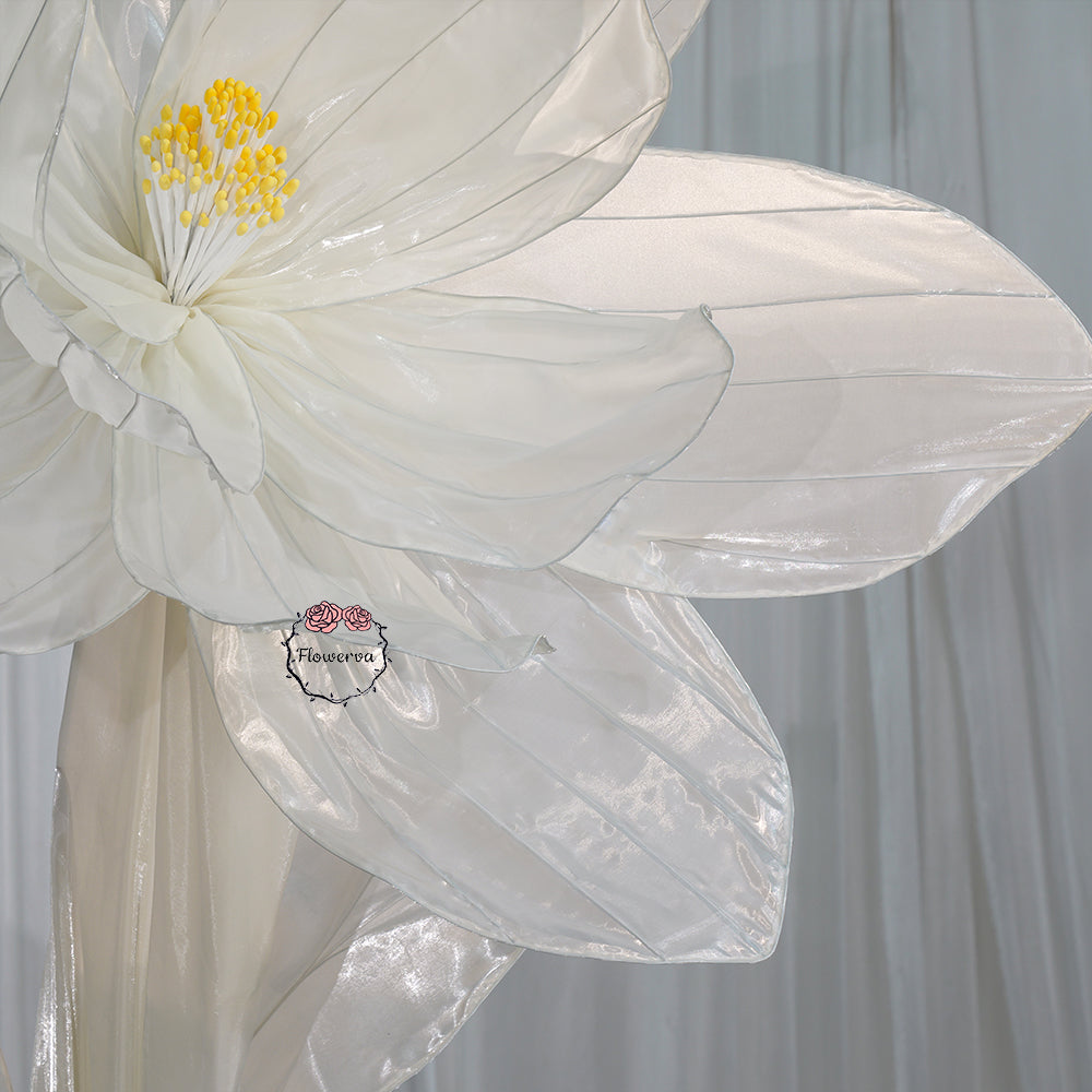 Flowerva Silk Bloom Standing White Luminous Floral Decor
