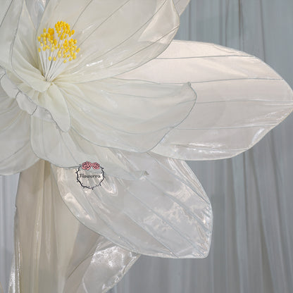 Flowerva Silk Bloom Standing White Luminous Floral Decor