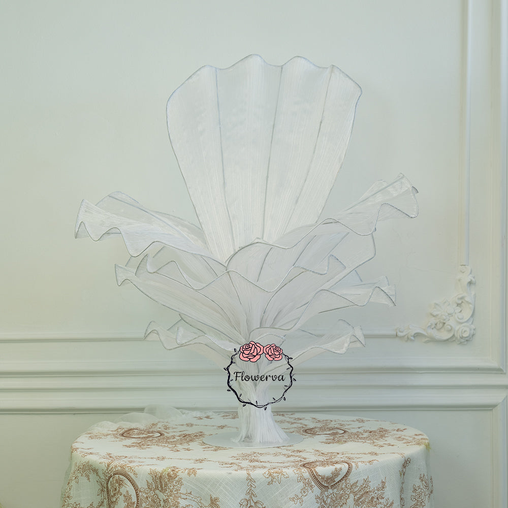 Flowerva Pure White Artistic Wedding Table Decorations