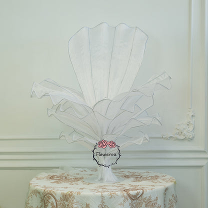 Flowerva Pure White Artistic Wedding Table Decorations