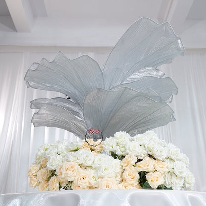 Flowerva''Morning Mist in the Mountains'' gray wedding table flower decoration