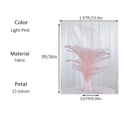 Flowerva Table Flower Wedding Decoration Light Pink
