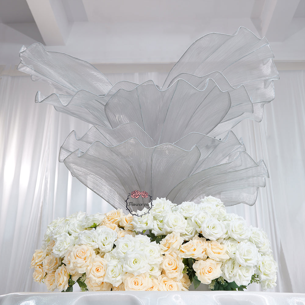 Flowerva Wedding Table Flower Decoration Grey 150cm