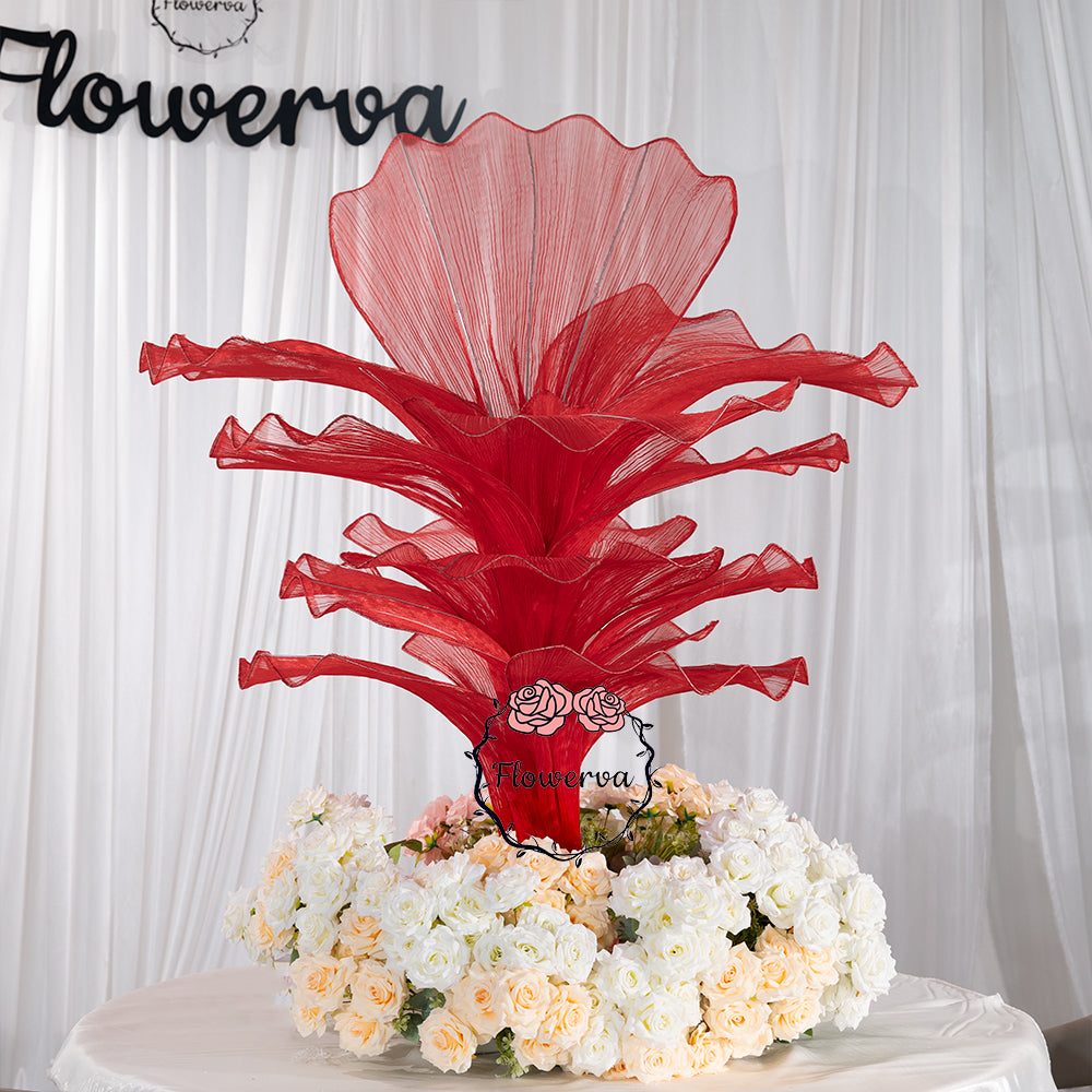 Flowerva Red Vintage Aesthetic Wedding Home Art Installation