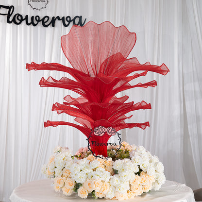 Flowerva Red Vintage Aesthetic Wedding Home Art Installation