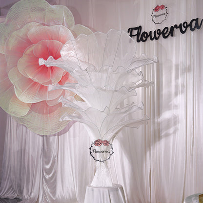Flowerva Pure White Artistic Wedding Table Decorations