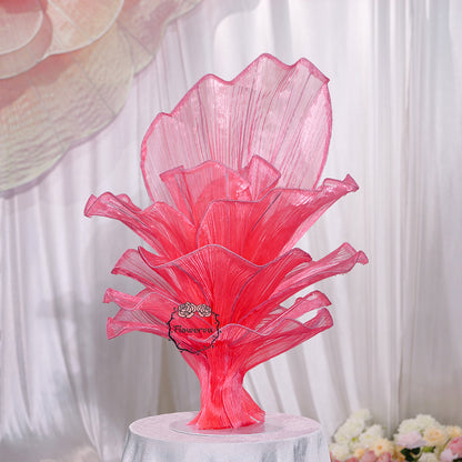 Flowerva Rose Red Table Flower Wedding Decoration (With Base)