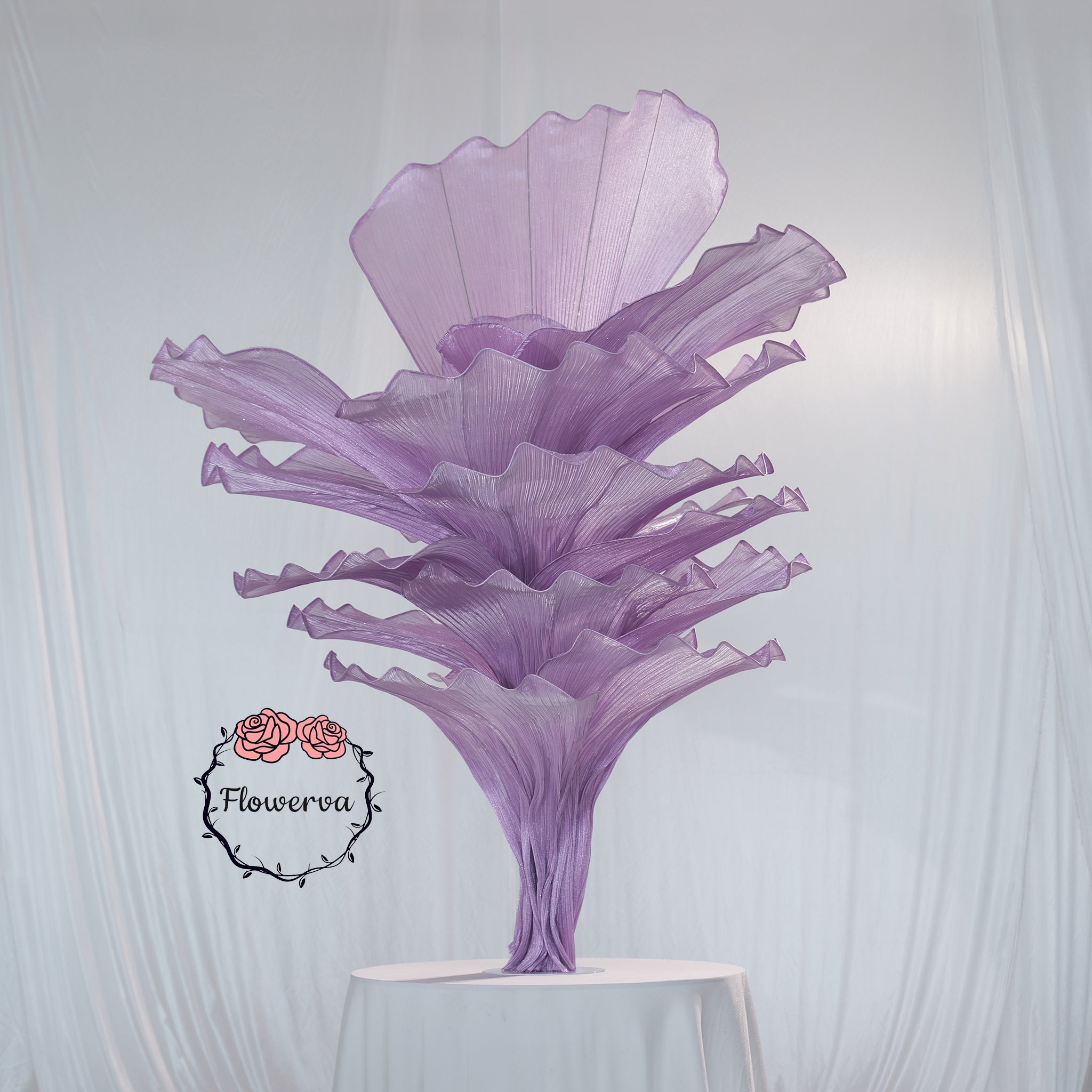 Flowerva Amethyst Wedding and Home Art Decoration Pearl Purple 180cm