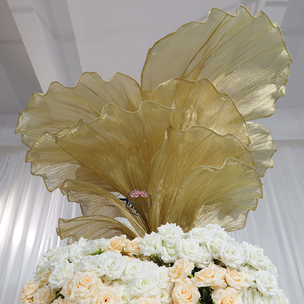 Flowerva Champagne Gold French Vintage Wedding and Home Art Decoration