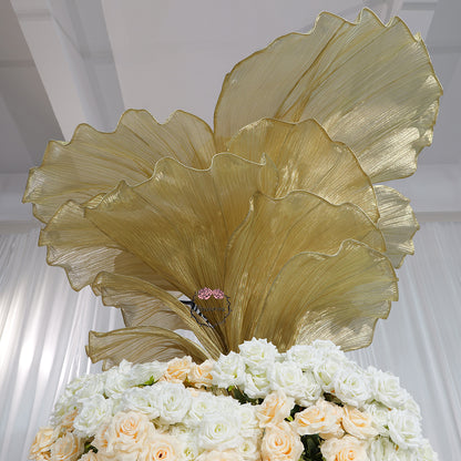 Flowerva Champagne Gold French Vintage Wedding and Home Art Decoration