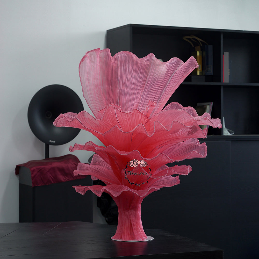 Flowerva Rose Red Table Flower Wedding Decoration (With Base)