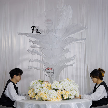 Flowerva Pure White Artistic Wedding Table Decorations