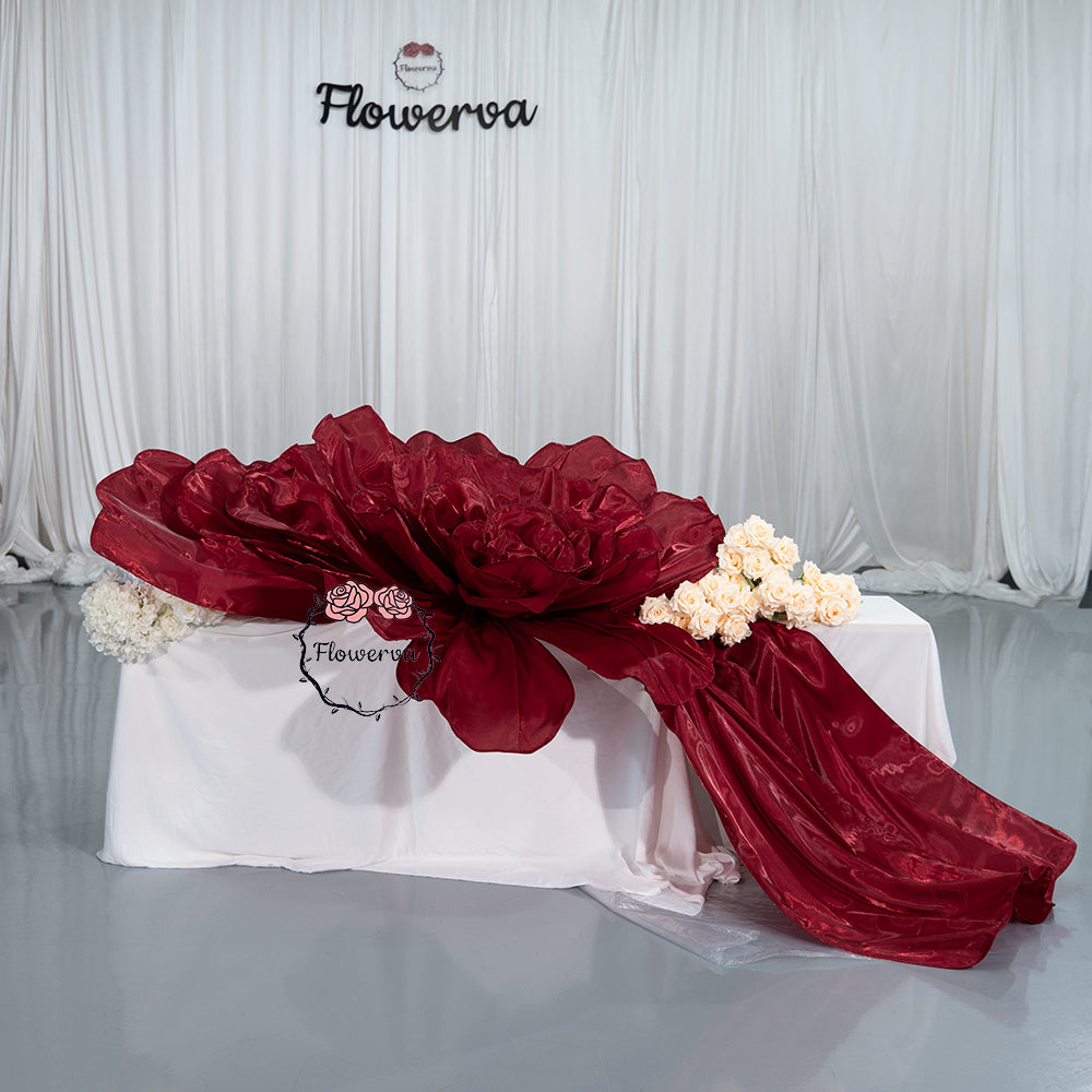 Flowerva Grand Scarlet Ruby Cascade Fabric Decor