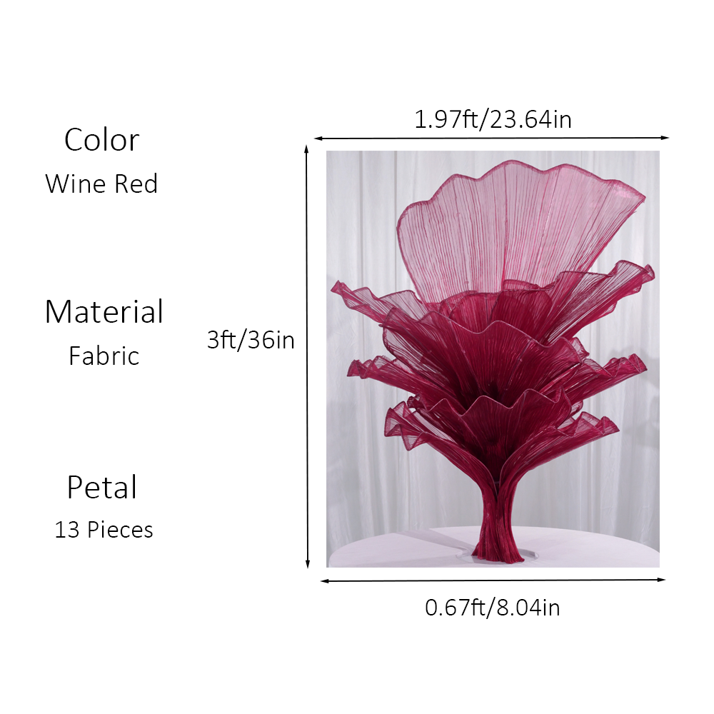 Flowerva Height Fabric Table Flower Wedding Decor(Without Flowers)