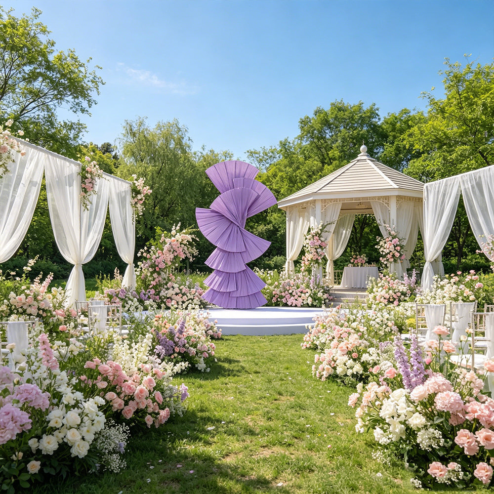 Flowerva Retro Fan Shaped Design Wedding&Event Decoration