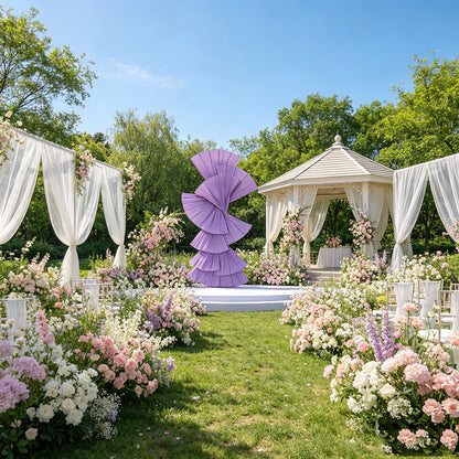 Flowerva Retro Fan Shaped Design Wedding&Event Decoration
