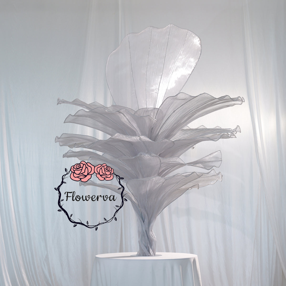 Flowerva Luxury Fabric Floral Centerpieces Handcrafted Wedding & Event Decor